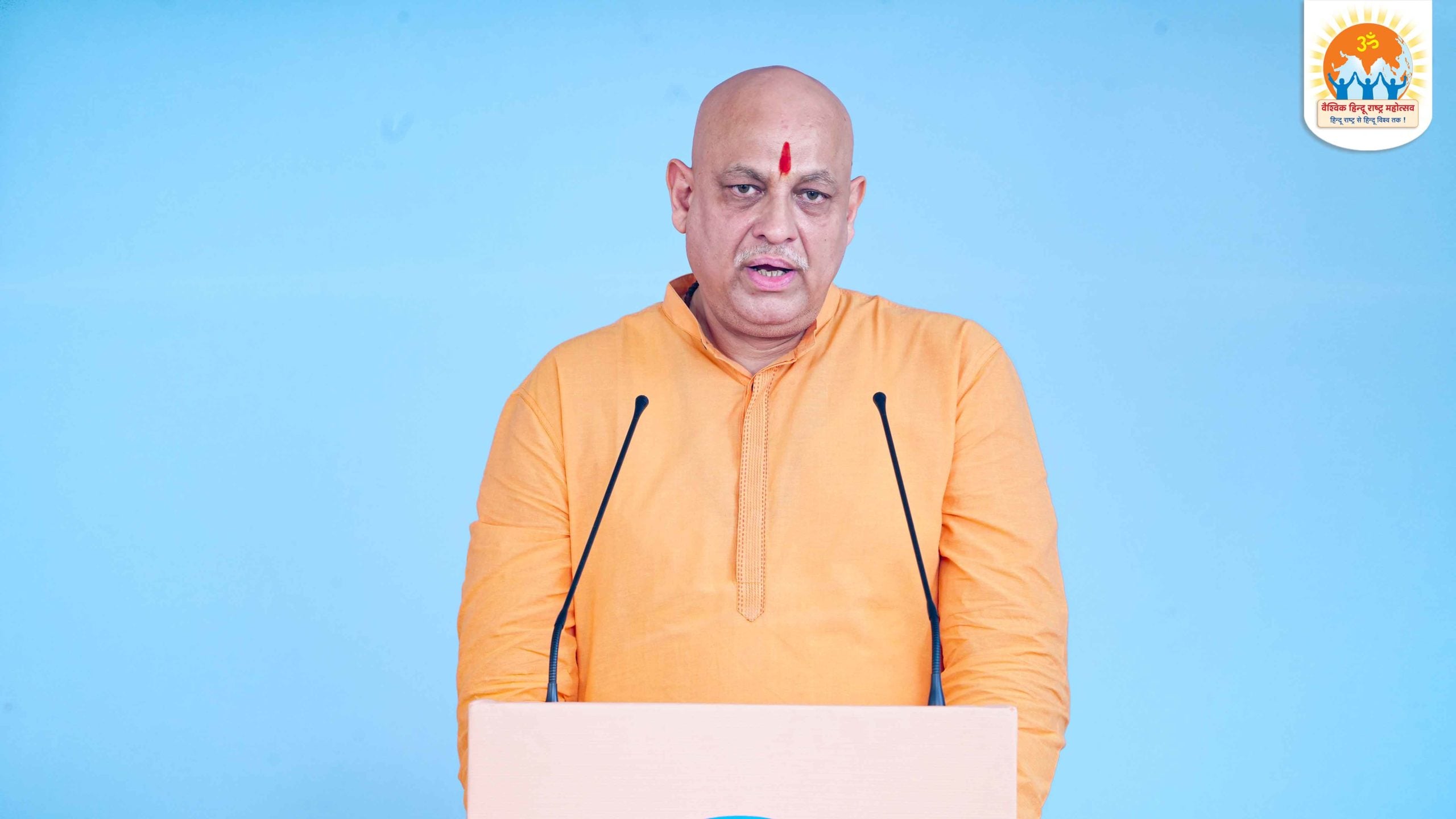 Captain Praveen Chaturvedi (Founder & CEO, Prachyam, Varanasi, Uttar Pradesh) addressing teh session on - 'The contribution of India's first OTT platform - 'Prachyam' to counter the 'Intellectual Terrorism'