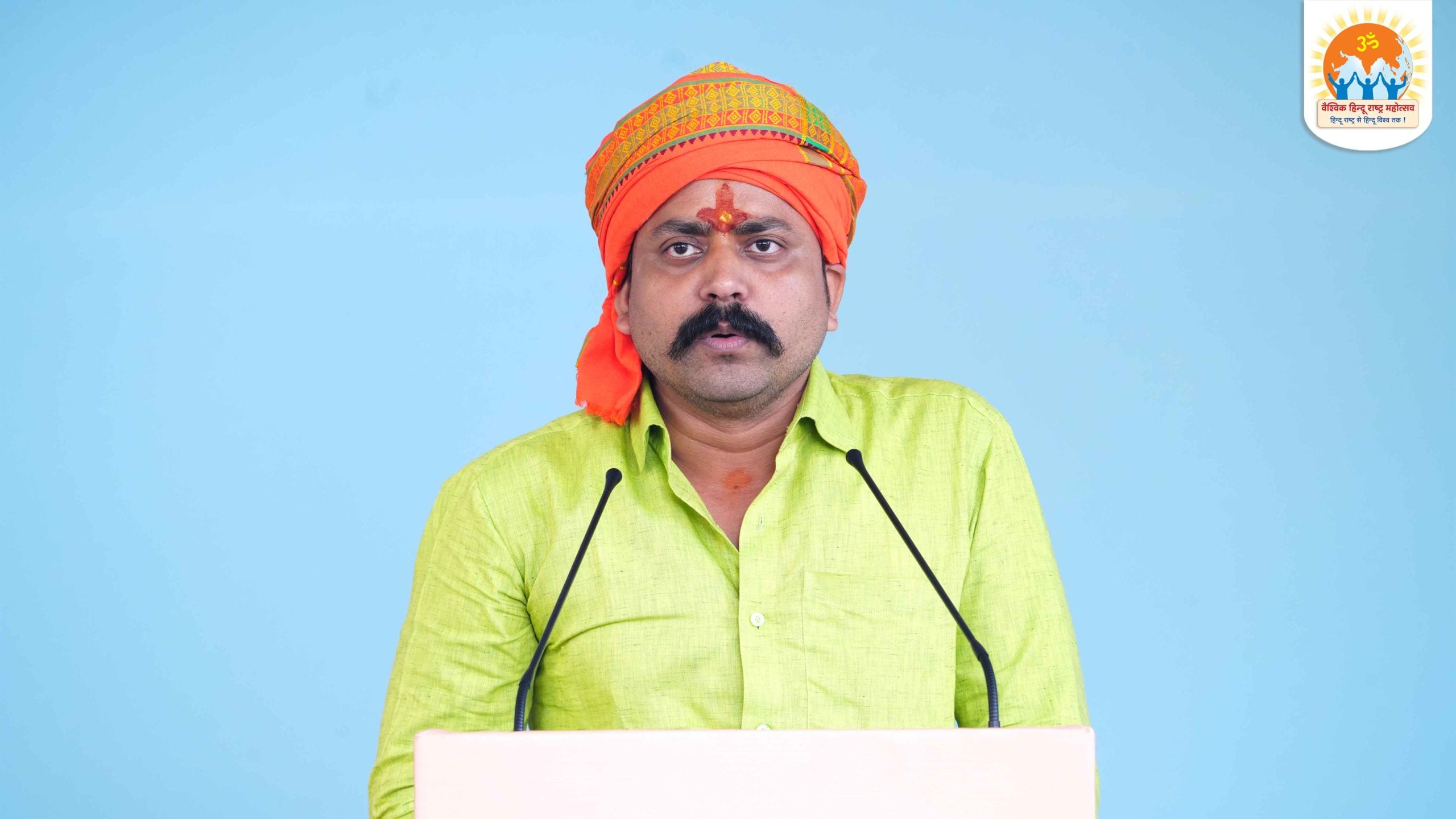 Mr Avinash Badal (National Spokesperson, Hindu Putra, Bihar) sharing his thoughts during the concluding session of the 12th edition of the 'Vaishvik Hindu Rashtra Mahotsav'