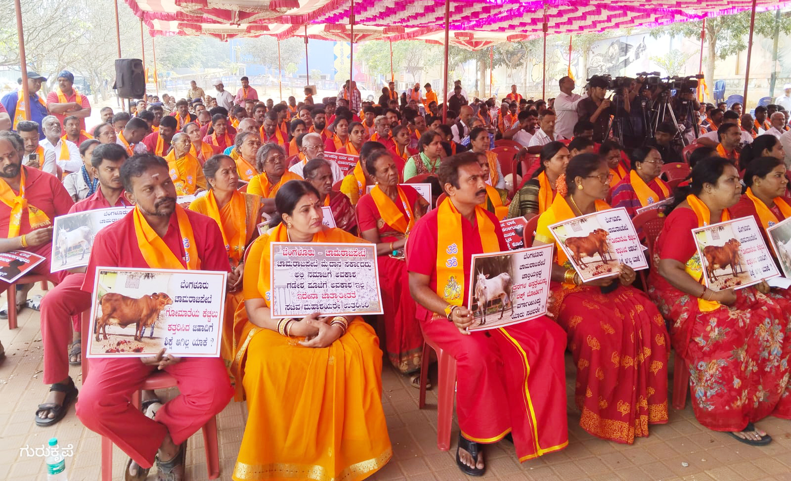 Hindus attending the rally held after agitations